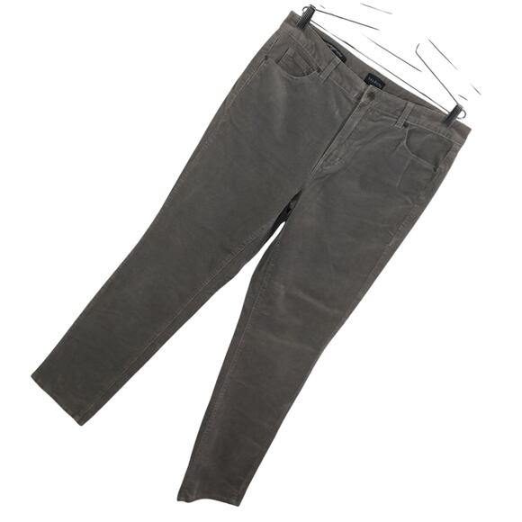 TALBOTS! SWEET ASH GRAY FINE WALE CORDUROY STRAIGHT LEG PANTS, SLACKS! SZ 12 - Picture 11 of 11